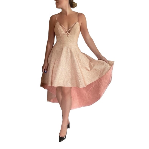 Jovani High Low Dress Pink - Picture 5 of 6